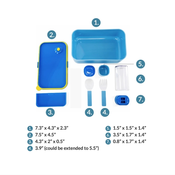 ✨🆕✨ Blue Ele Lunch Box for Kids - Picture 5 of 7